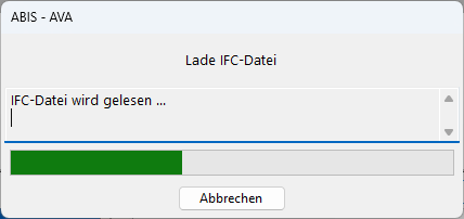 IFC-Import mit Fortschritt und Abbrechen