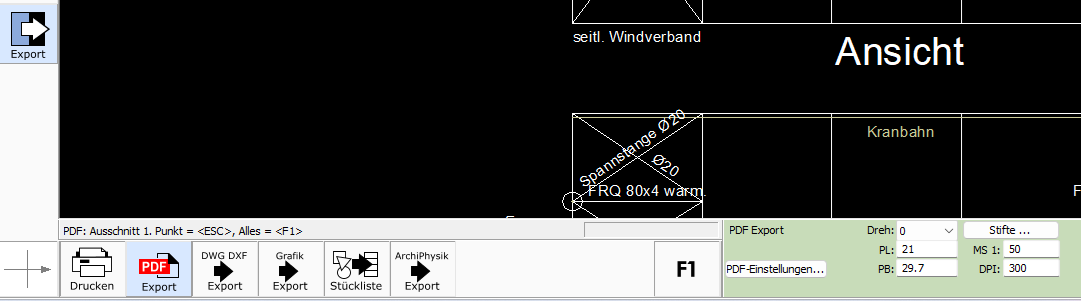Ausgabe mit neuem PDF-Export